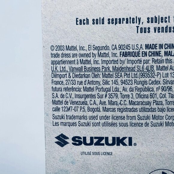 hot wheels 2004 1st edition 61/100 suzuki Gsx-r/2 061 black red 2003 READ new - Picture 6 of 8